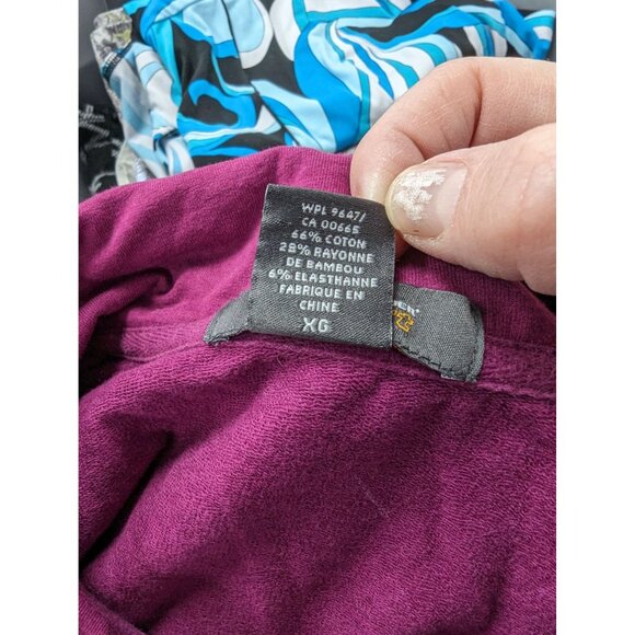 Eddie Bauer Sport XL Pink Short Sleeve Full Zip Cotton Bamboo Floral Jacket Top - Picture 5 of 5